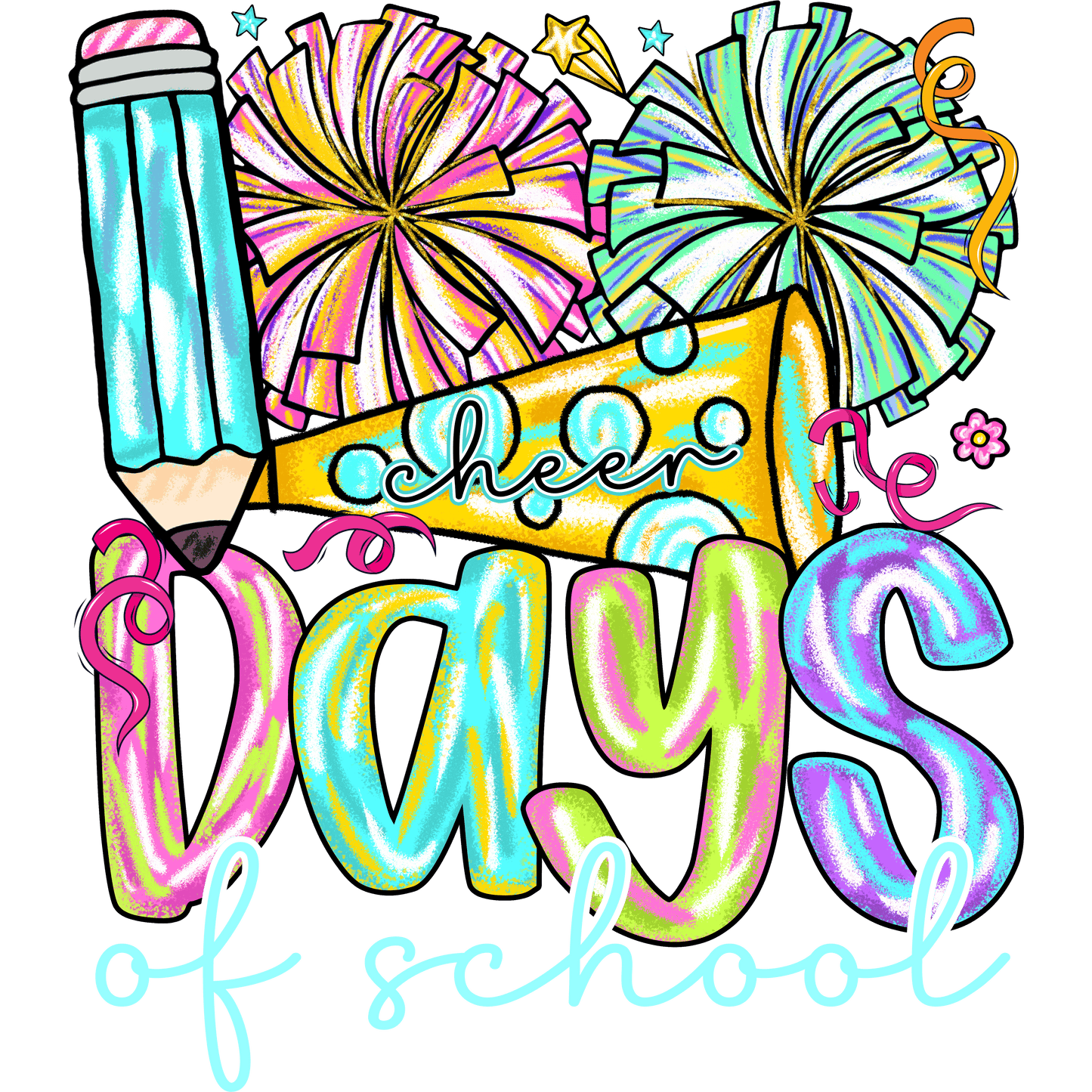 Cheer to 100 Days of School Shirt