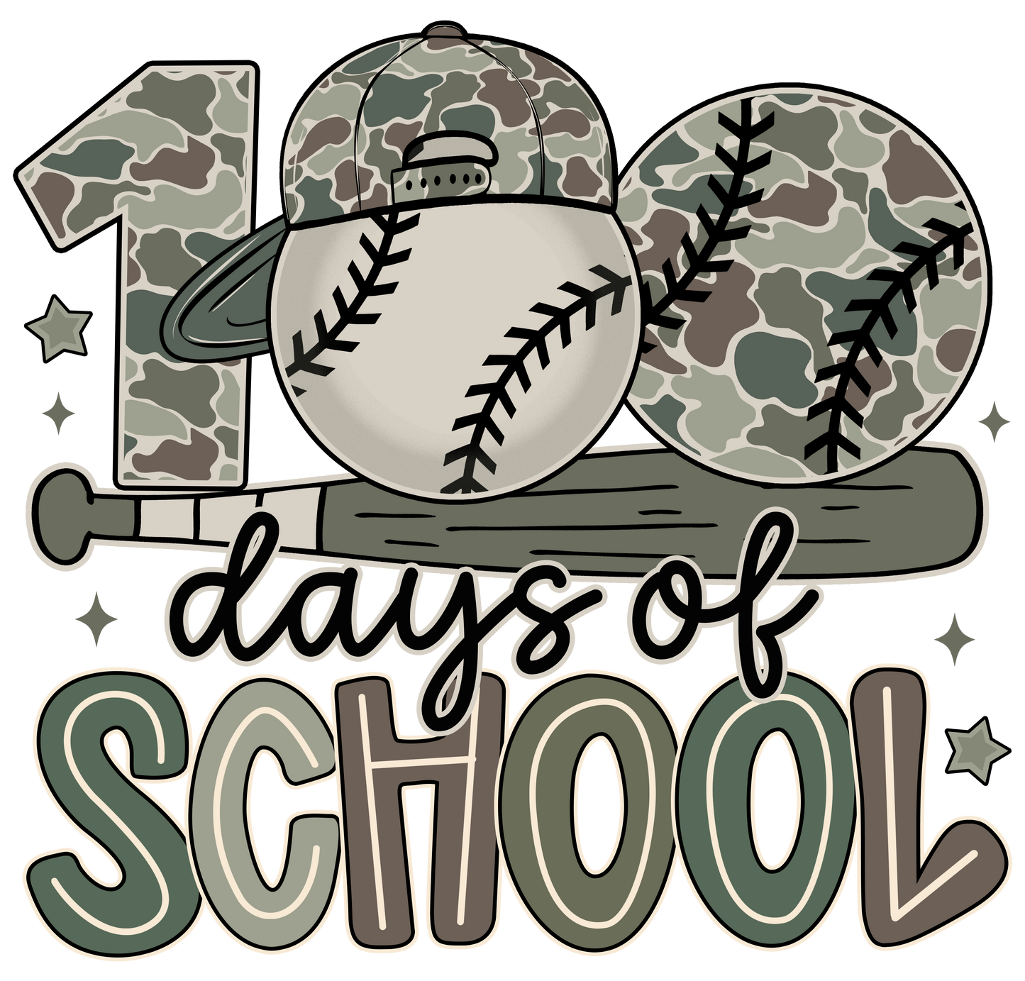 100 Days of School Baseball Shirt