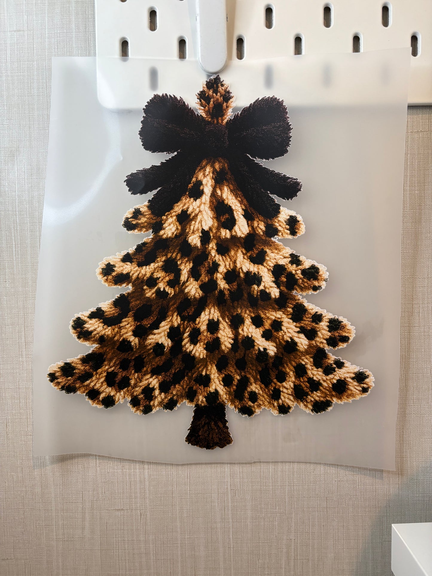 Leopard Christmas Tree DTF Print