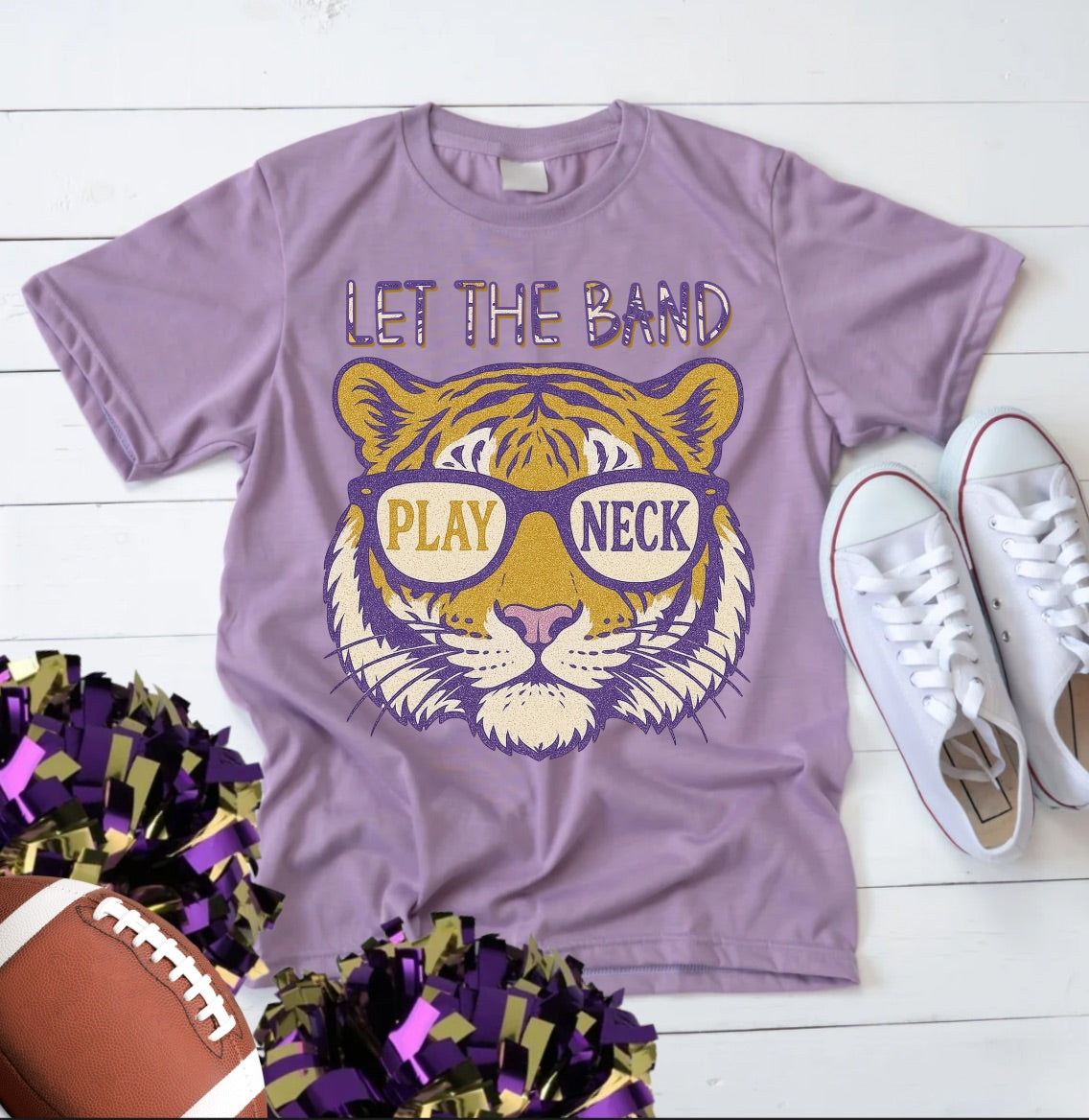 Band Tiger Tee In Purple