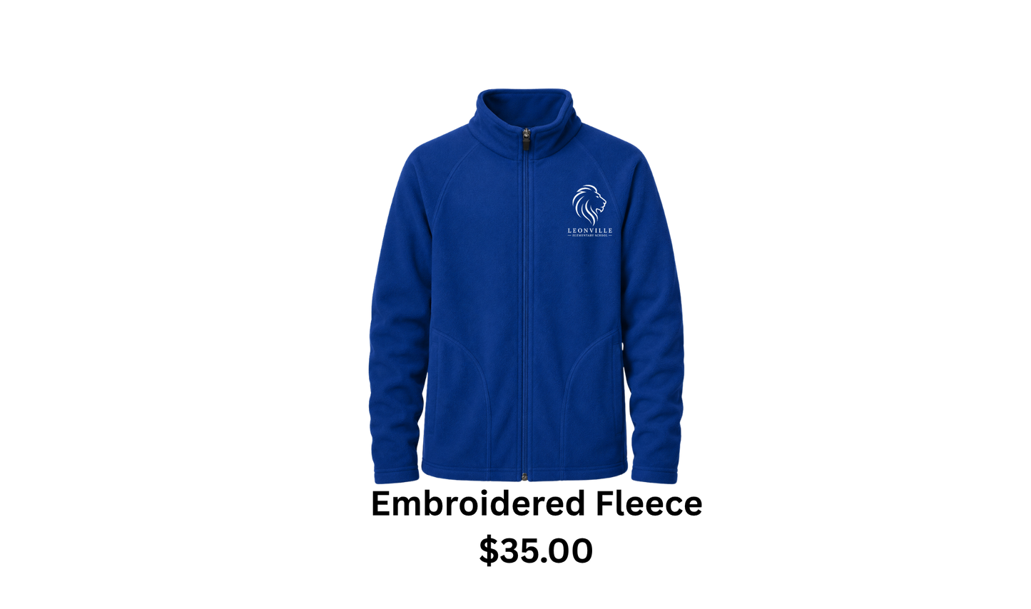 Leonville Lions Embroidered Fleece Jacket