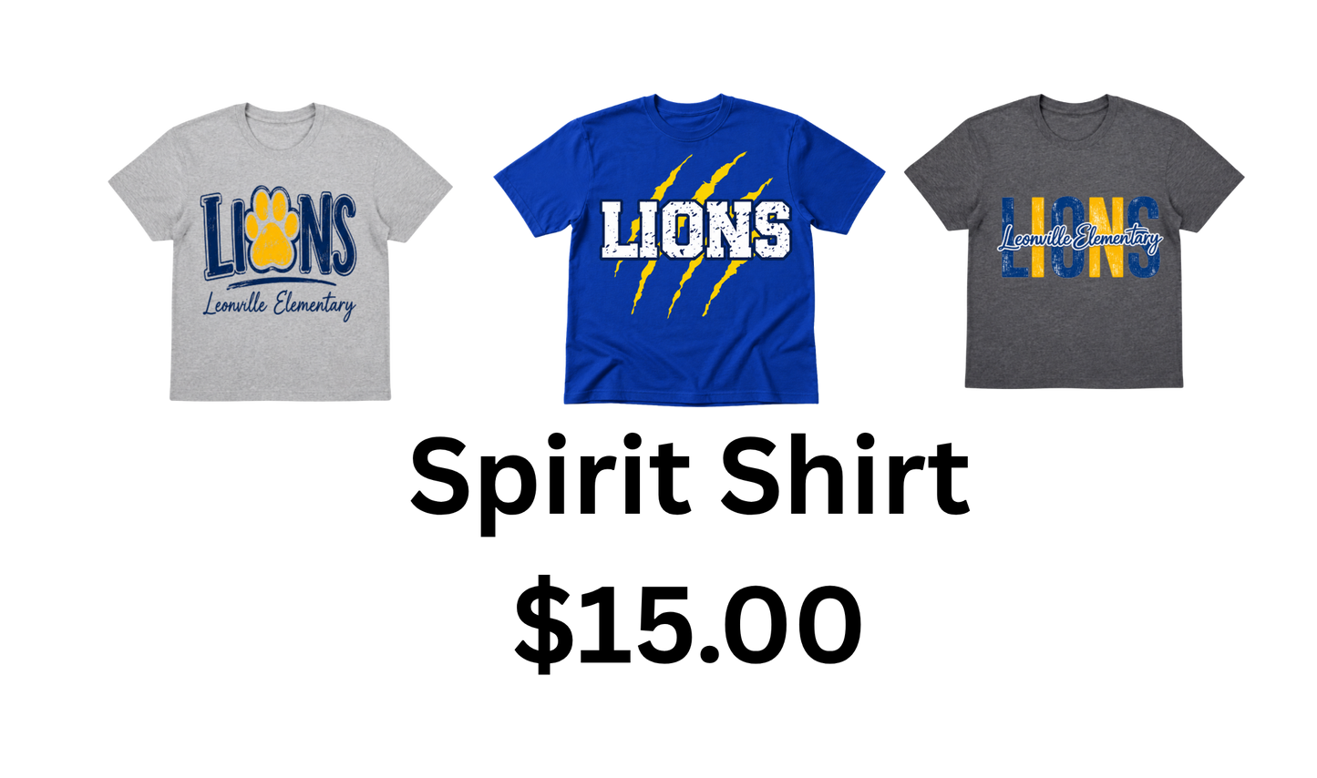 Leonville Lions Spirit Shirt – Royal Blue (Claw)