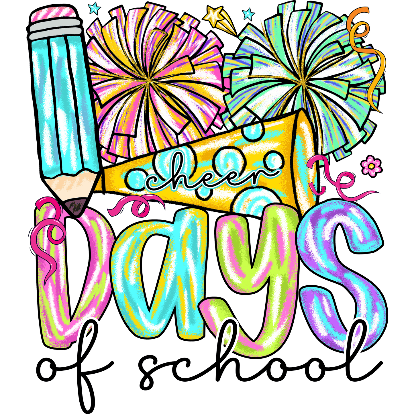 Cheer to 100 Days of School Shirt