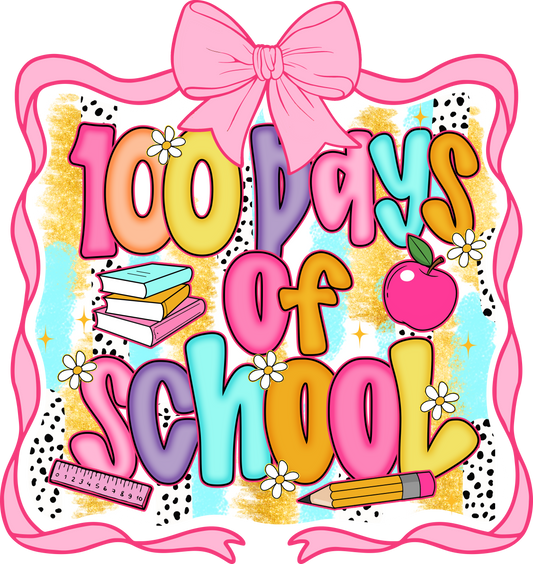 100 Days of School Bow Frame Shirt