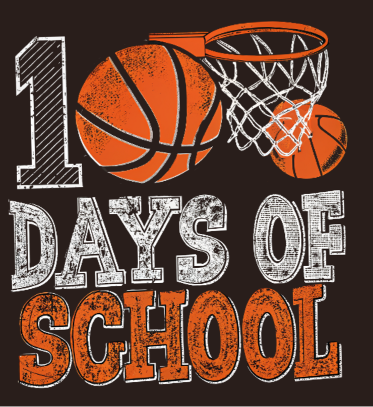 100 Days of School Basketball Shirt