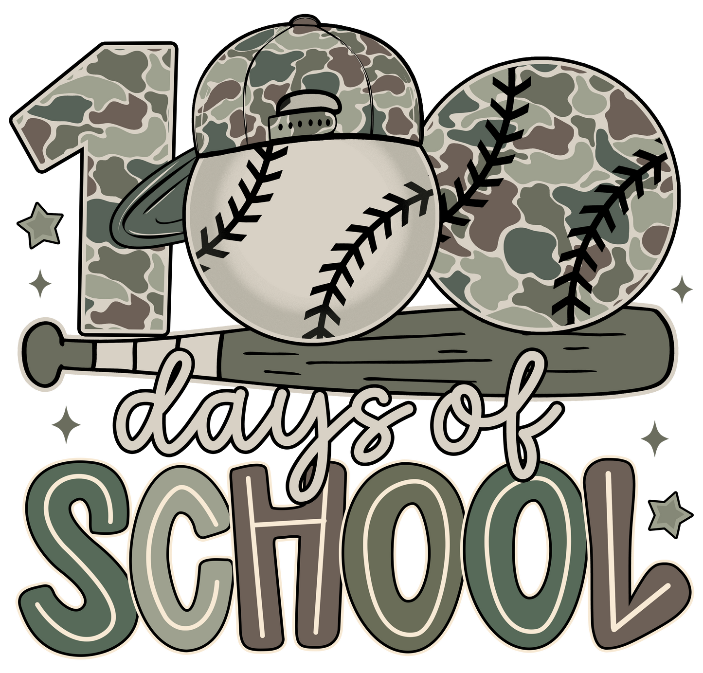 100 Days of School Baseball Shirt