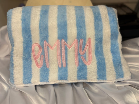 Personalized Striped Beach Towel