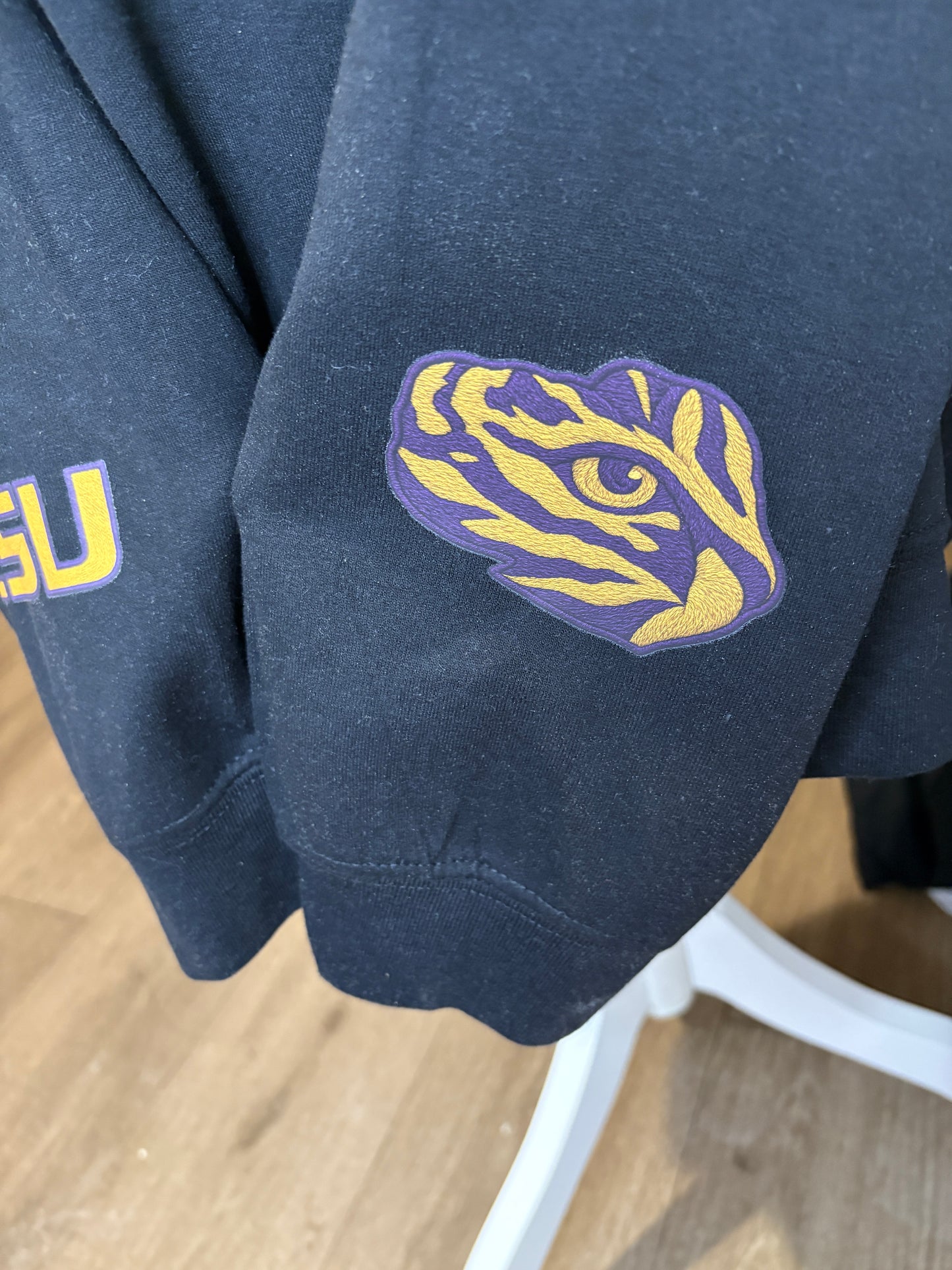 LSU Tigers Long Sleeve - Gold Tiger Design with LSU Sleeve