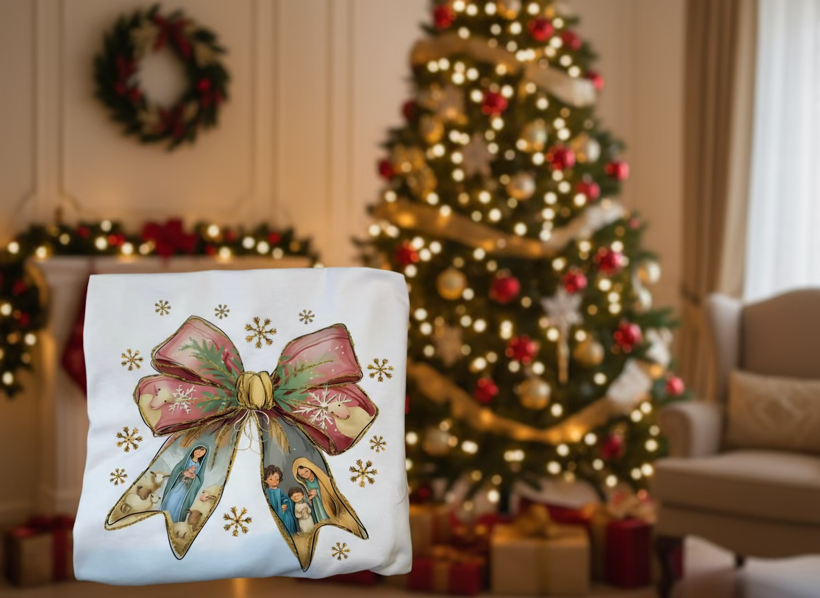 The Reason for the Season Bow DTF Print