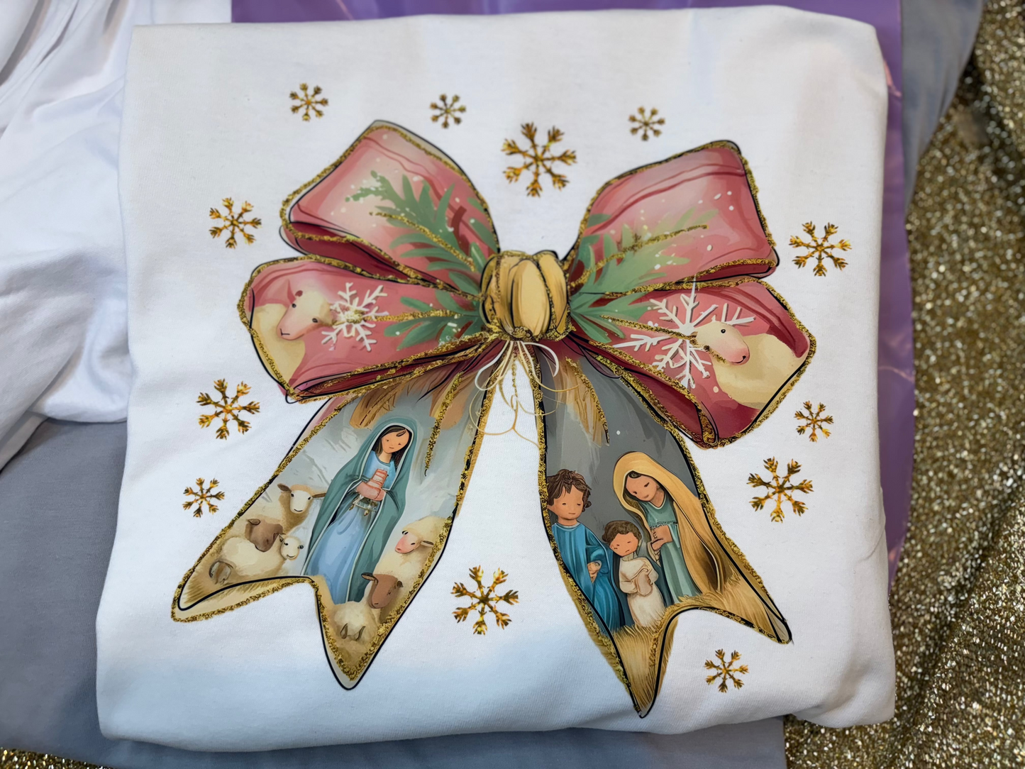 The Reason for the Season Bow DTF Print