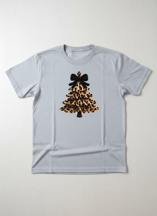 Leopard Christmas Tree Shirt