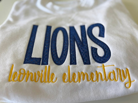 LIONS Leonville Elementary Embroidered Sweatshirt