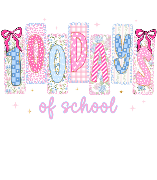 100 Days of School Patchwork Shirt