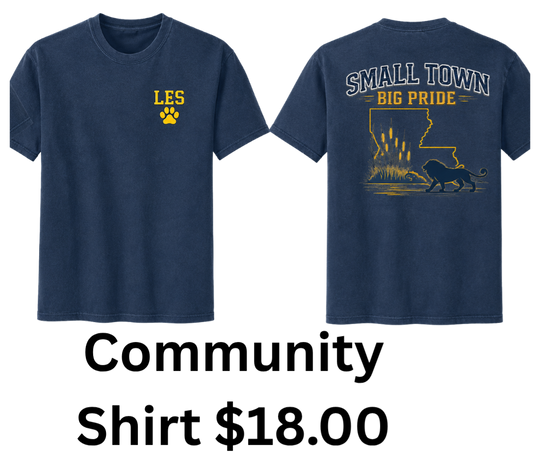 (Staff & Parent Shirt Only) Leonville Elementary Community Shirt