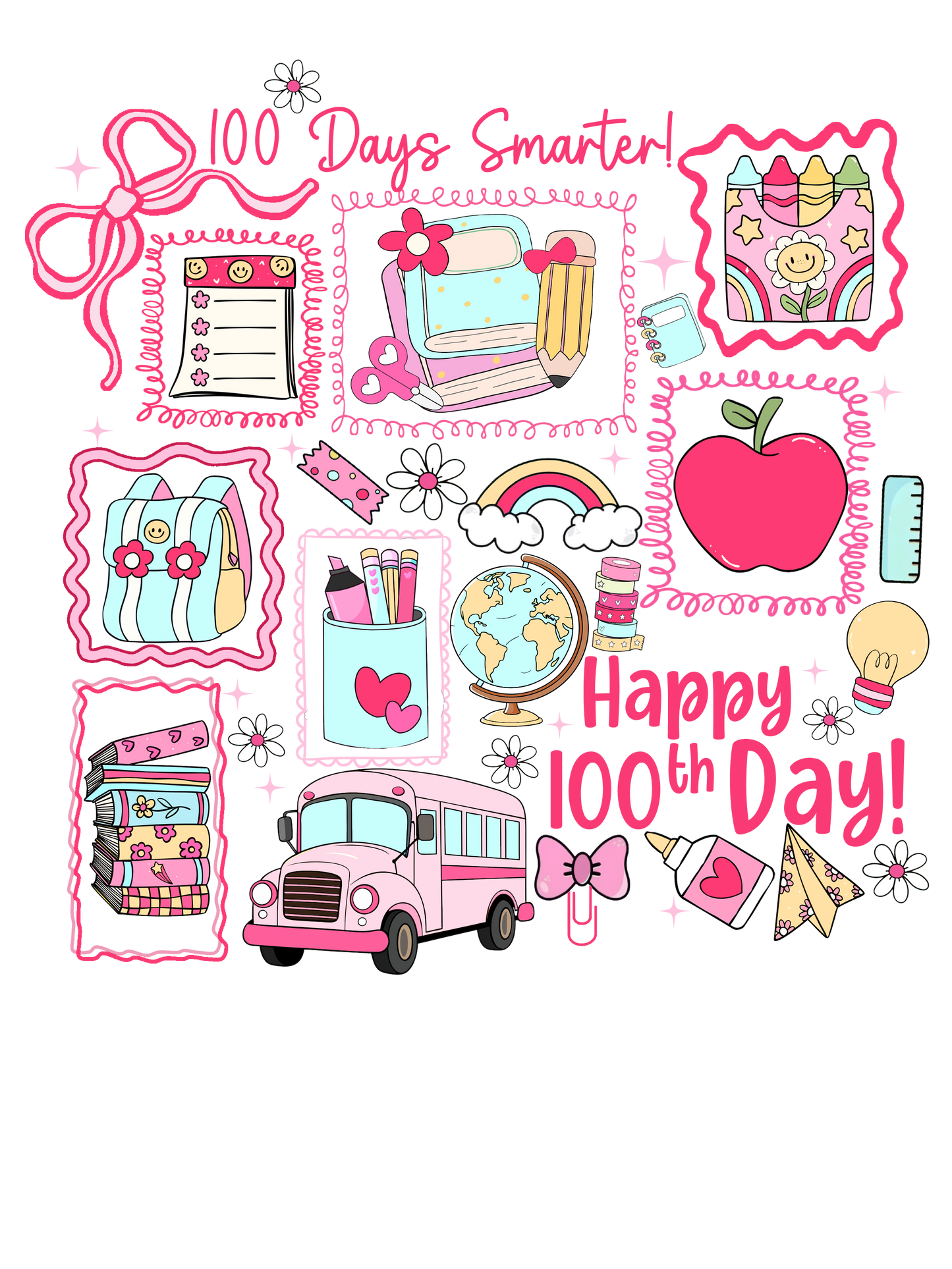 100 Days Smarter Happy 100th Day Shirt
